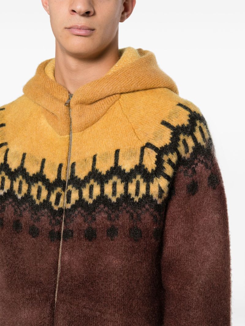 Brown Draumur Hooded Cardigan