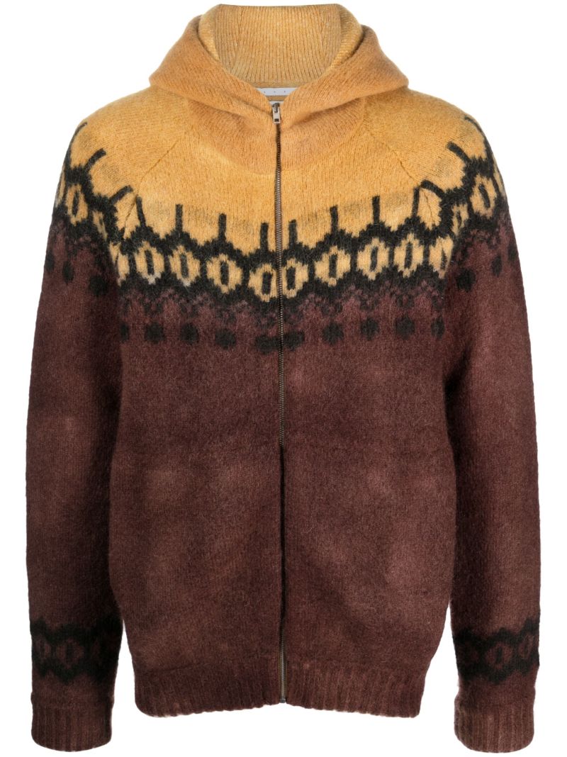 Brown Draumur Hooded Cardigan