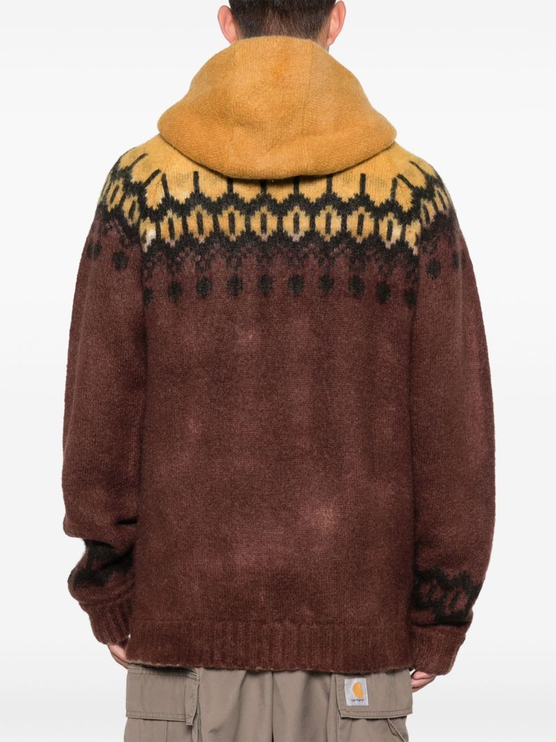 Brown Draumur Hooded Cardigan