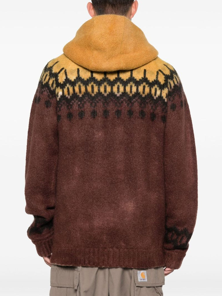 Brown Draumur Hooded Cardigan