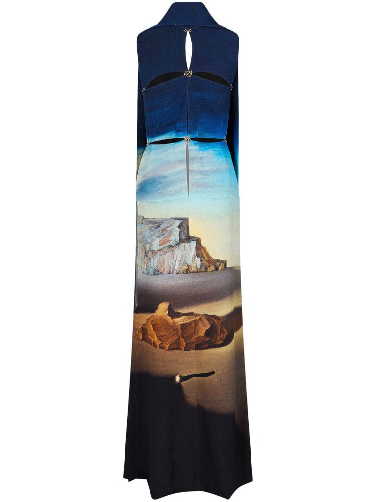 Blue Salvador Dali Maxi Dress
