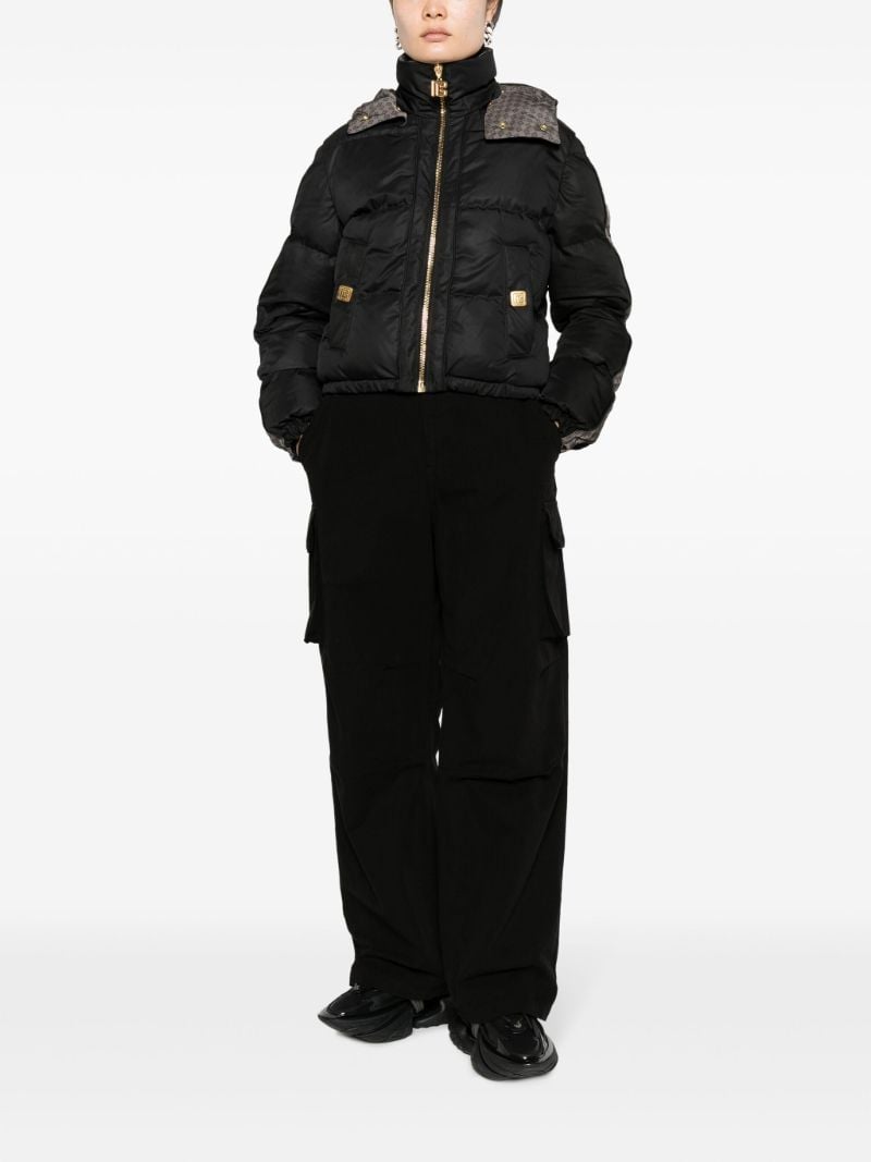 Black Monogram Stripe Ski Jacket