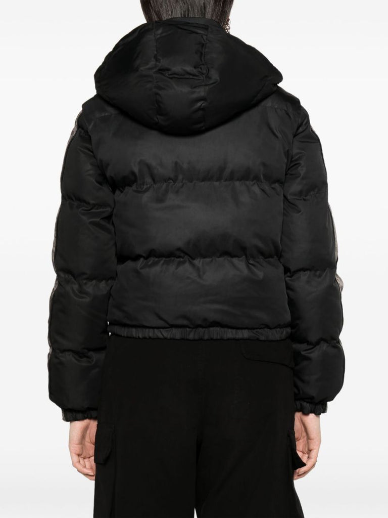 Black Monogram Stripe Ski Jacket