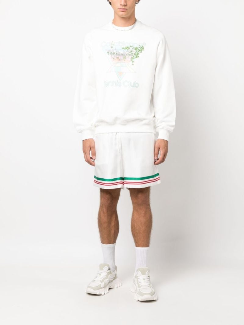 White Tennis Club Cotton Sweatshirt