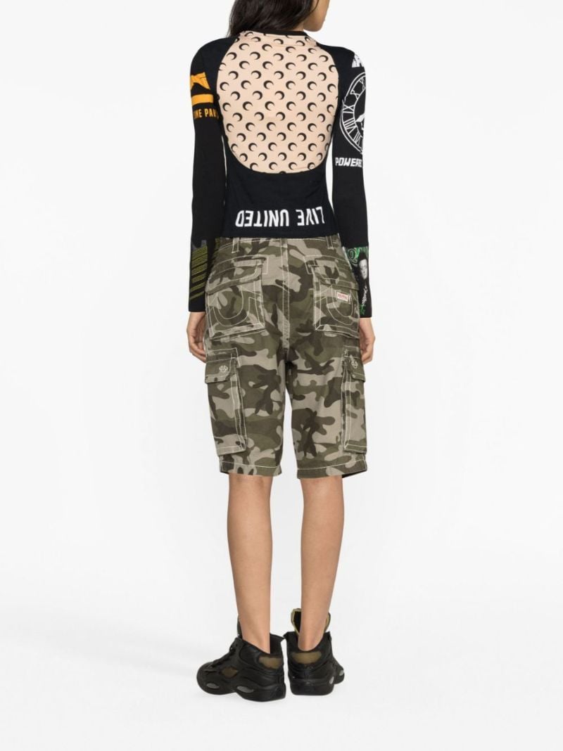 Black Regenerated Patchwork Top