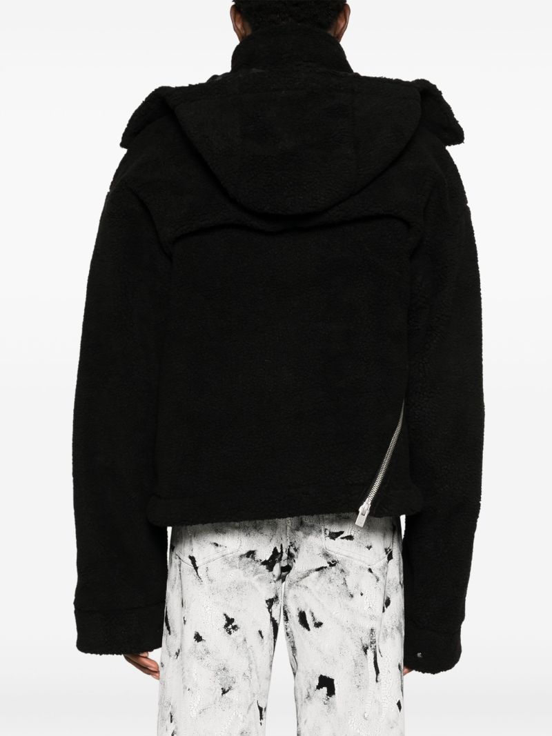 Black Truss Hooded Fleece Jacket