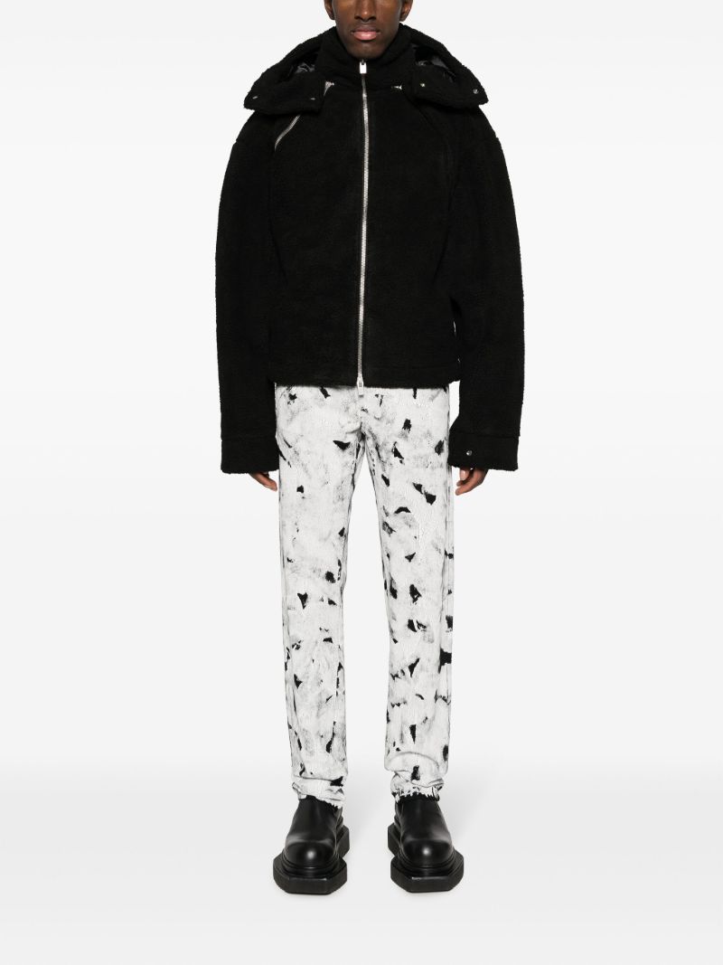 Black Truss Hooded Fleece Jacket