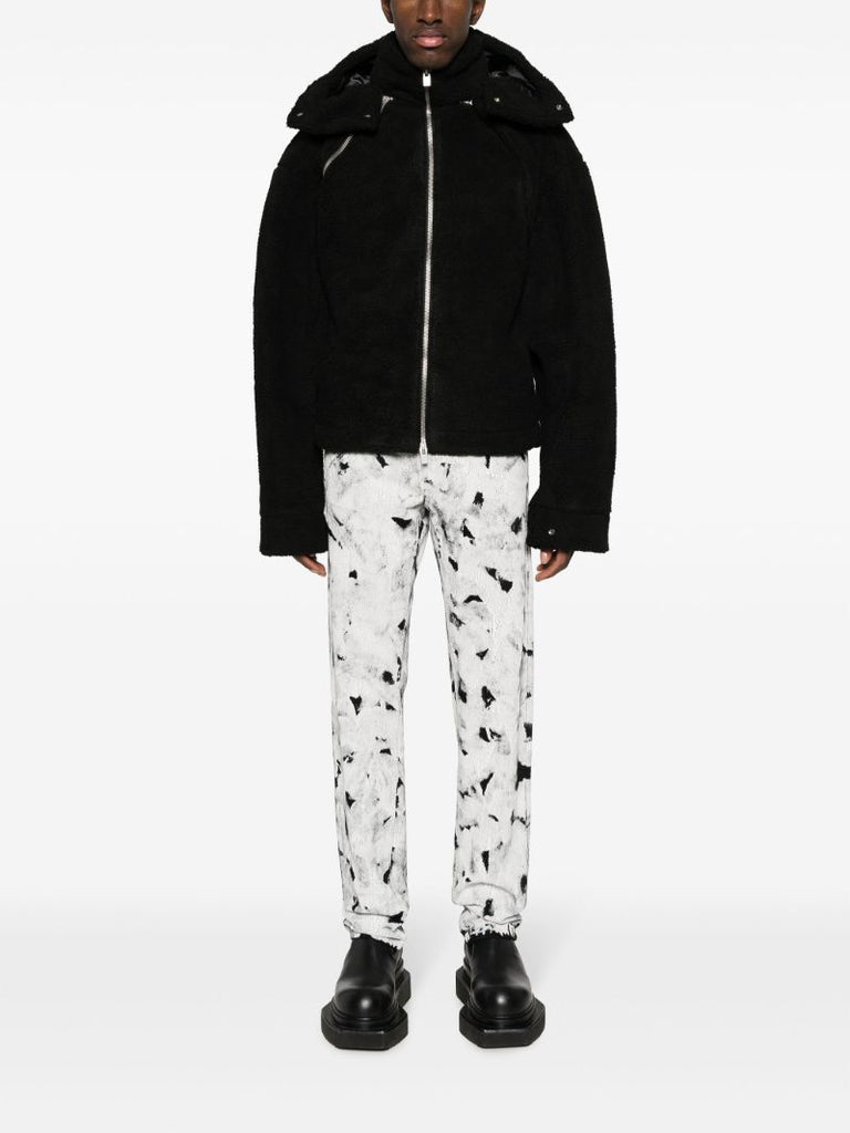 Black Truss Hooded Fleece Jacket
