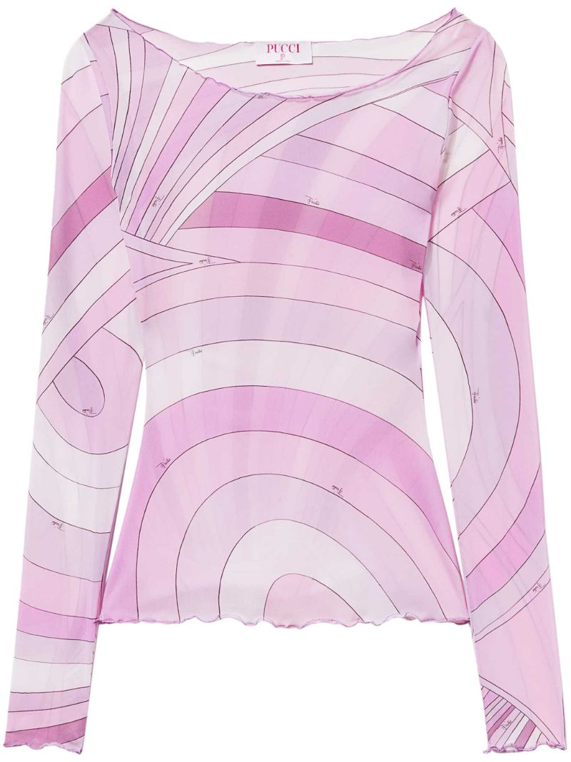 Pink Iride-print Top