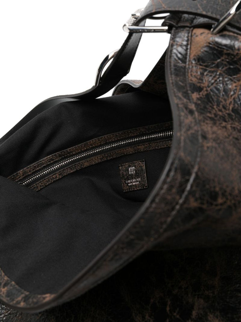 Black Xl Voyou Leather Shoulder Bag