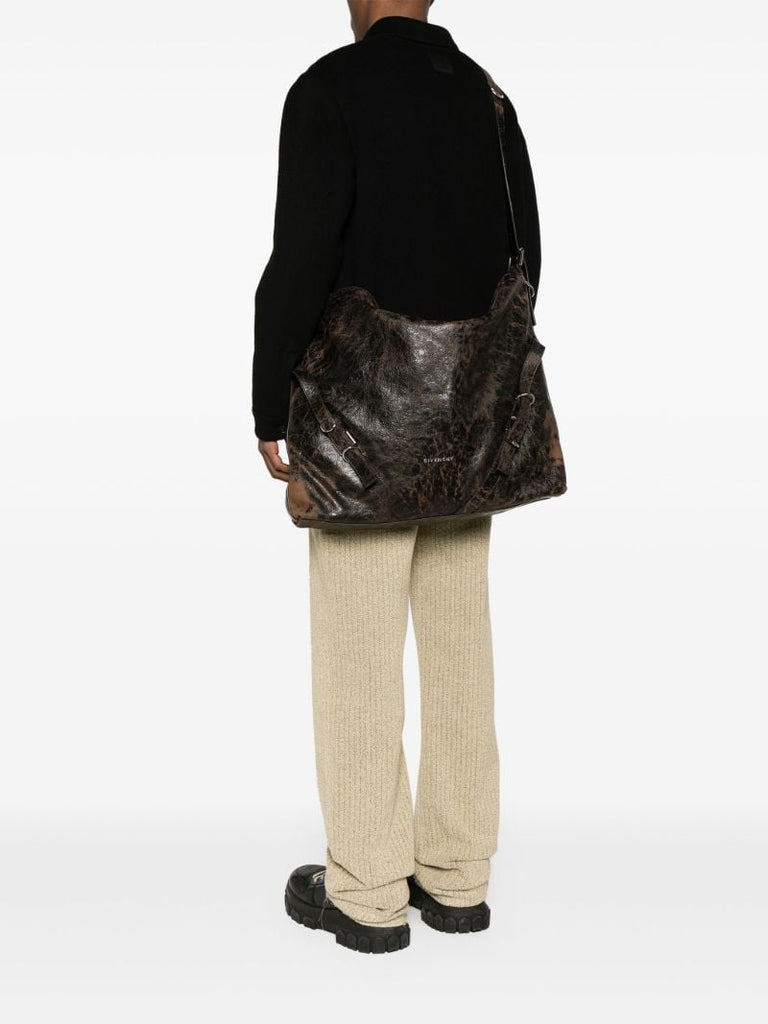 Black Xl Voyou Leather Shoulder Bag