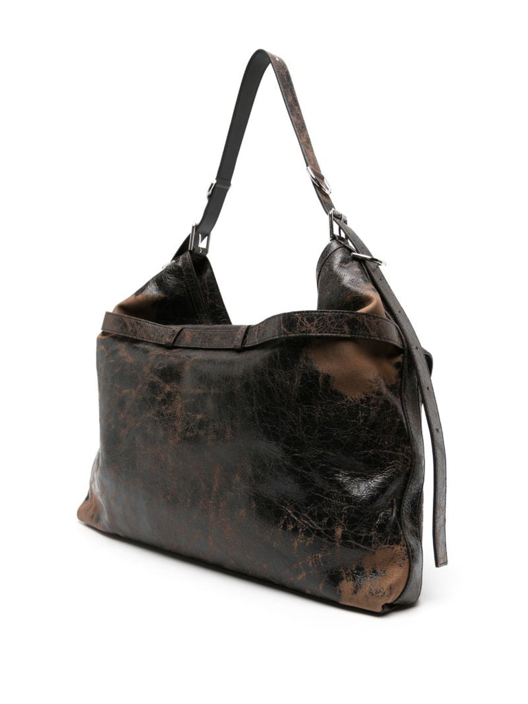 Black Xl Voyou Leather Shoulder Bag