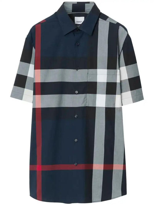 Check-pattern Cotton Shirt