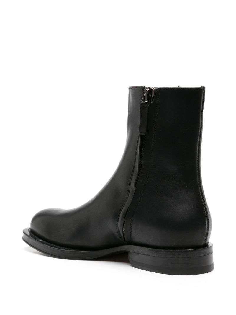 Black Medley Leather Ankle Boots