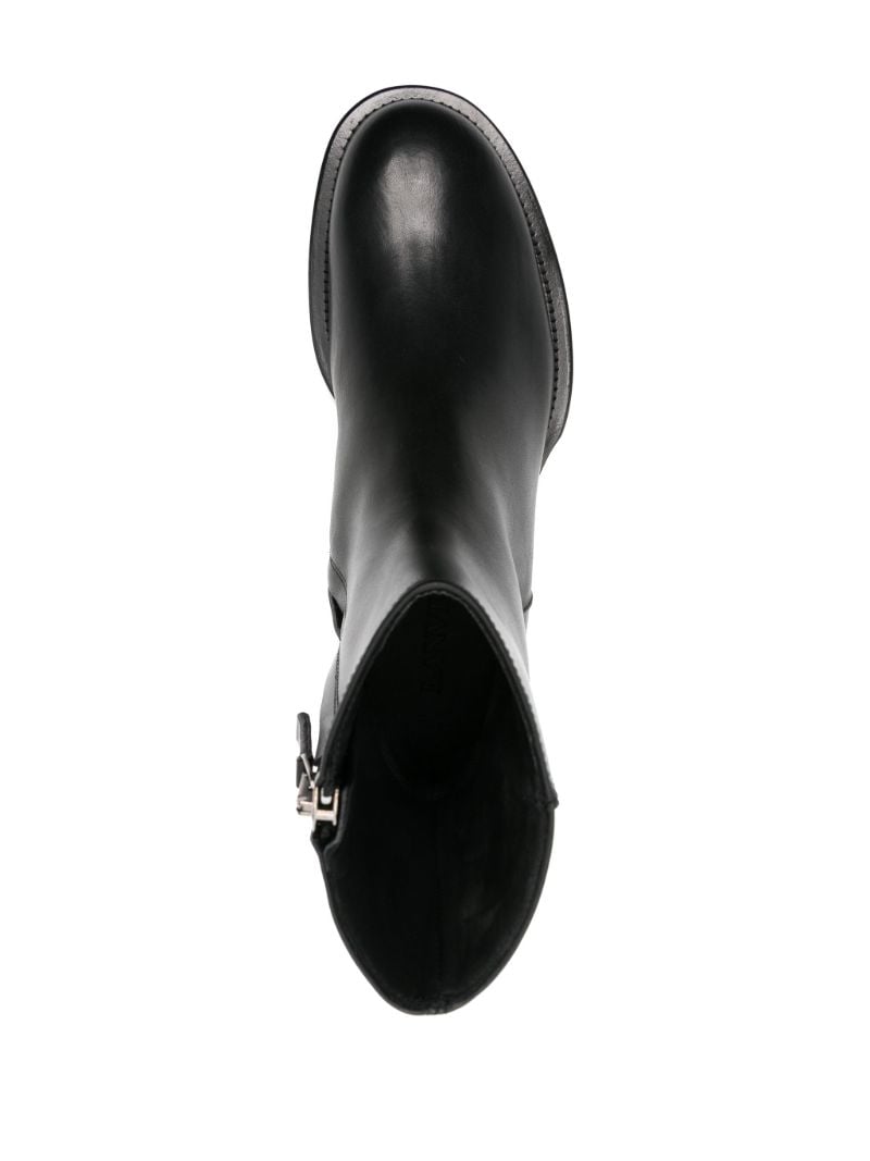 Black Medley Leather Ankle Boots