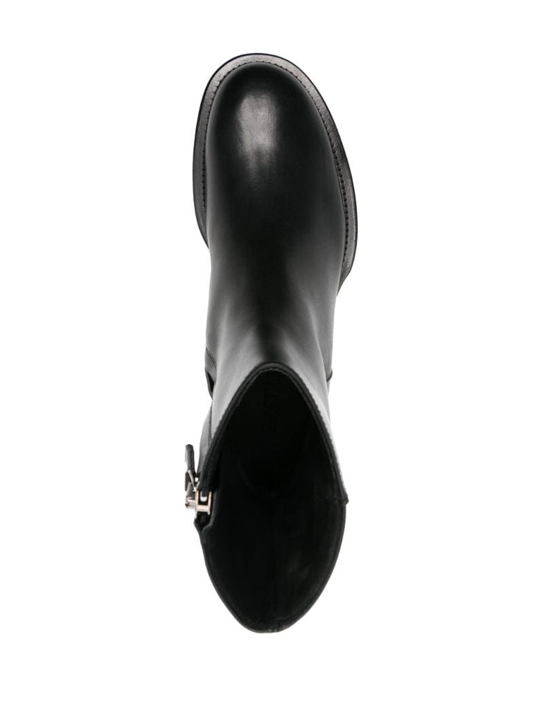 Black Medley Leather Ankle Boots