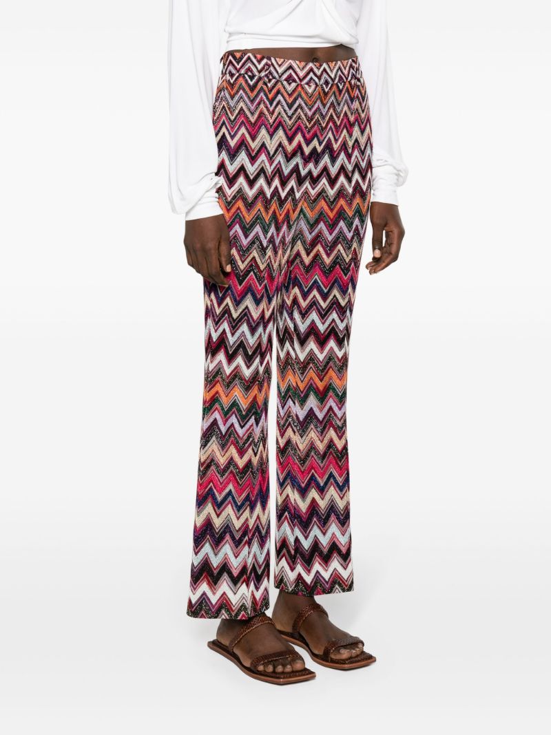 Multicolour Zigzag-pattern Lurex Trousers
