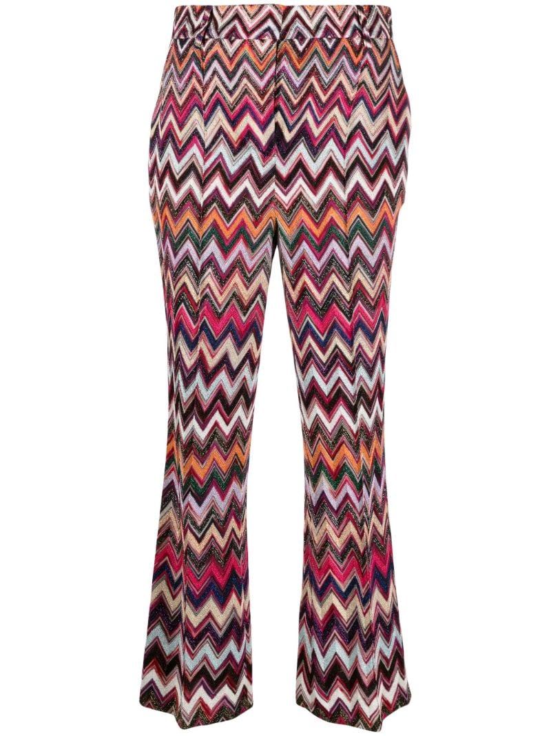 Multicolour Zigzag-pattern Lurex Trousers
