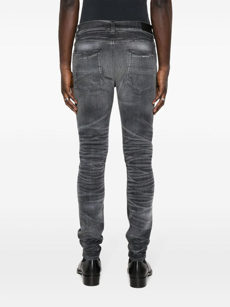 Grey Mx1 Distressed Skinny Jeans