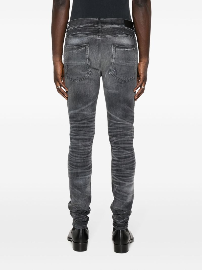 Grey Mx1 Distressed Skinny Jeans