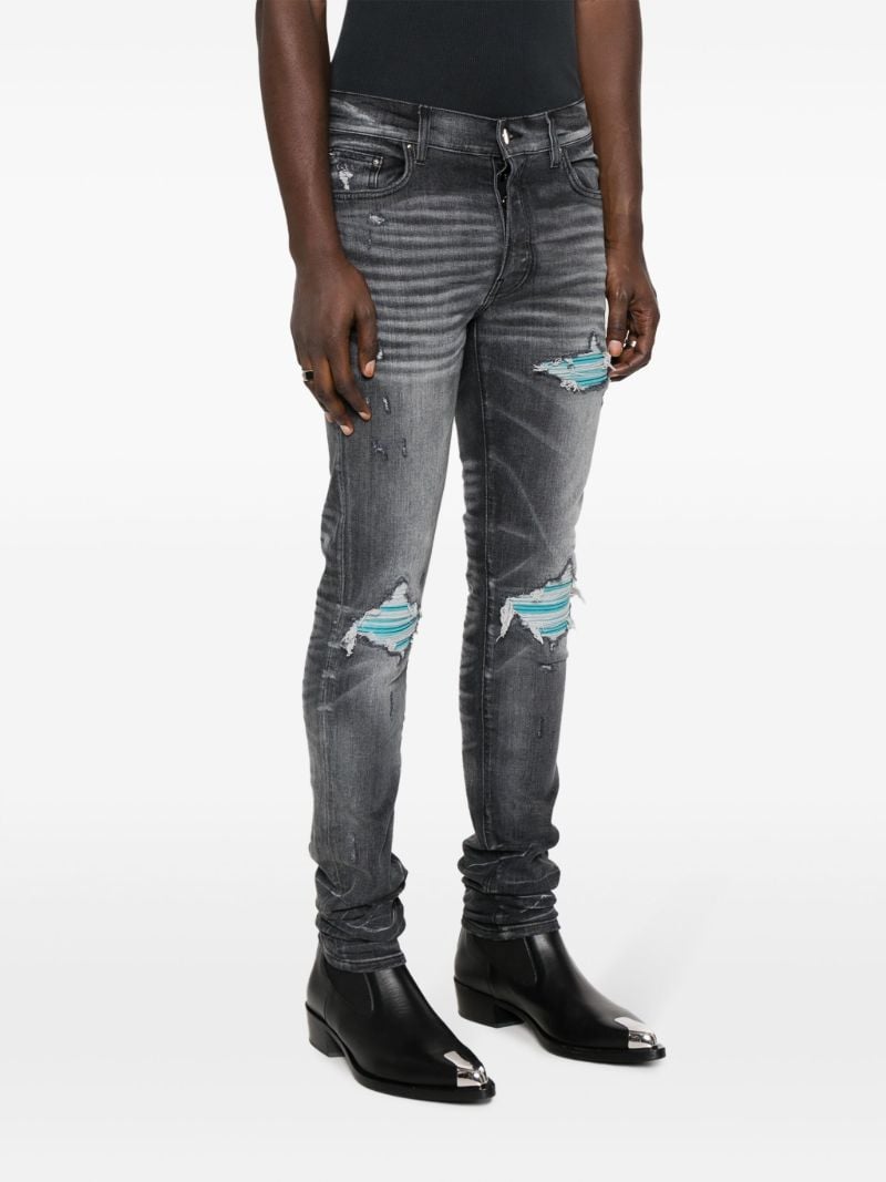Grey Mx1 Distressed Skinny Jeans