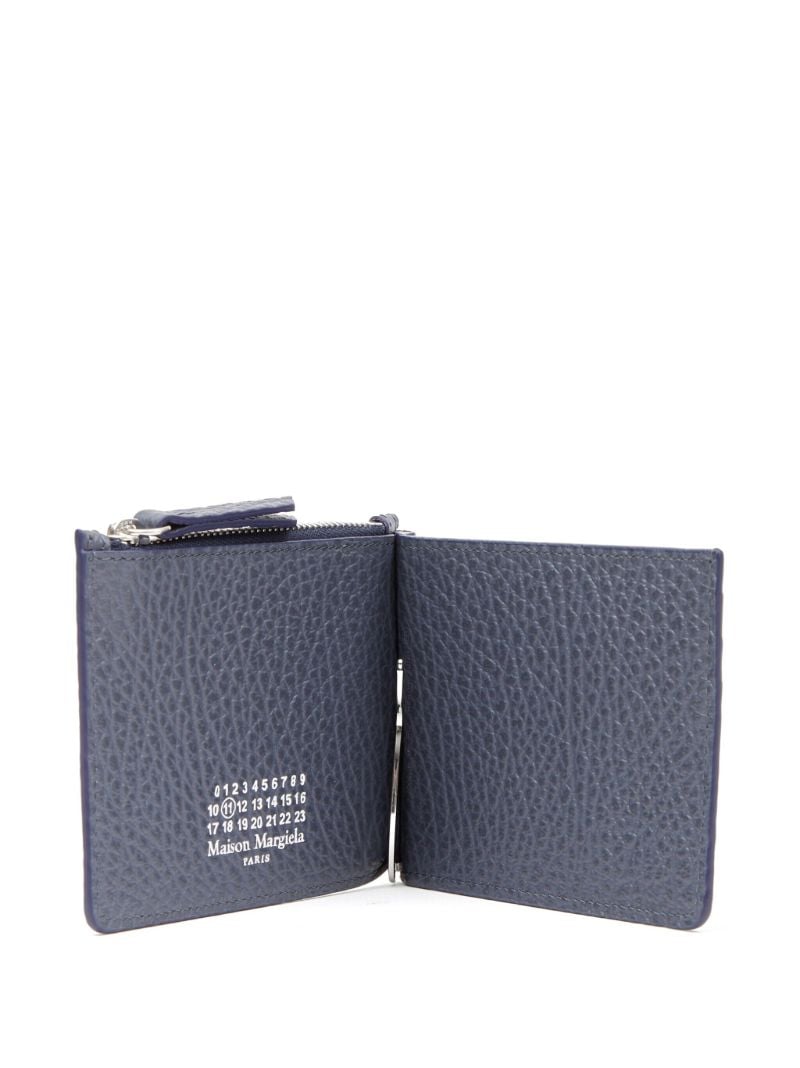 Blue Four-stitch Leather Wallet