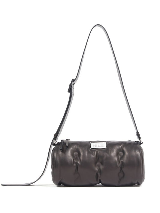 Black Glam Slam Leather Cross Body Bag