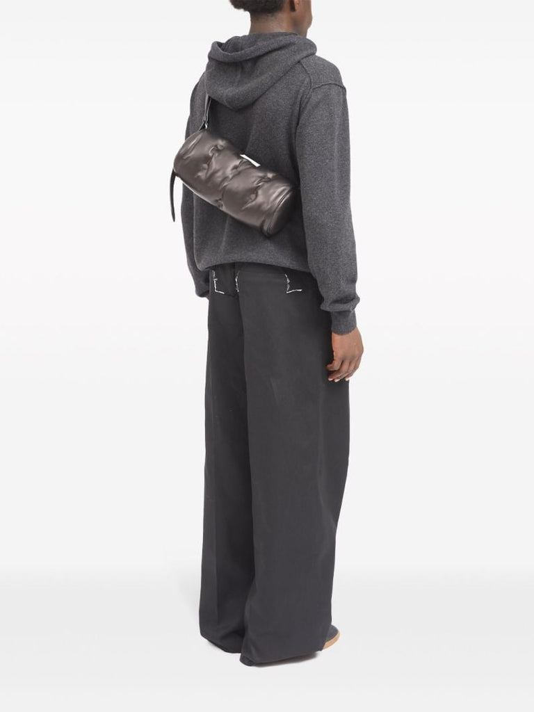 Black Glam Slam Leather Cross Body Bag