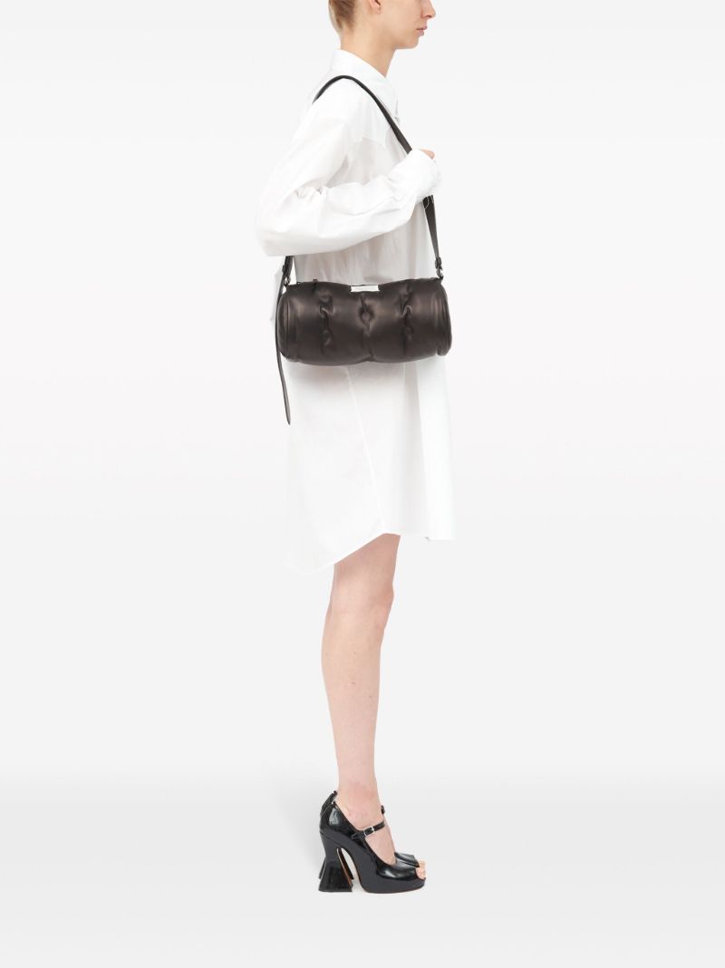 Black Glam Slam Leather Cross Body Bag