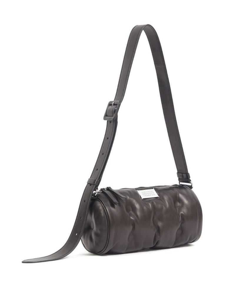 Black Glam Slam Leather Cross Body Bag
