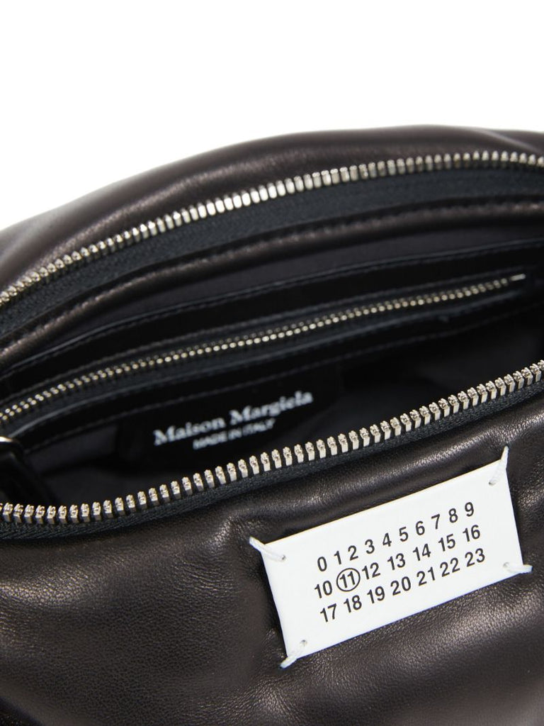 Black Glam Slam Leather Cross Body Bag