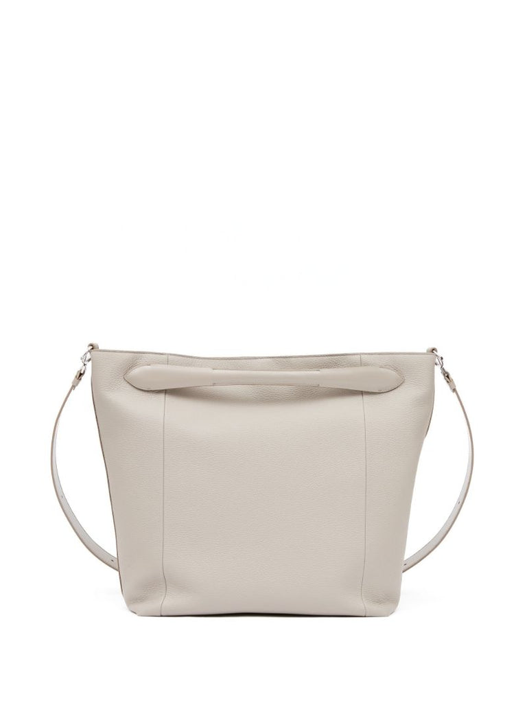 Grey Soft 5ac Leather Tote Bag