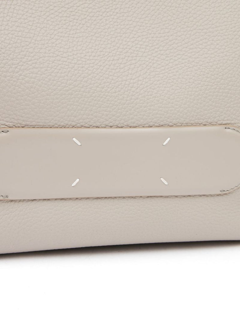 Grey Soft 5ac Leather Tote Bag