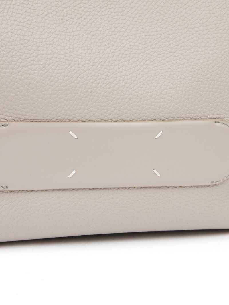 Grey Soft 5ac Leather Tote Bag