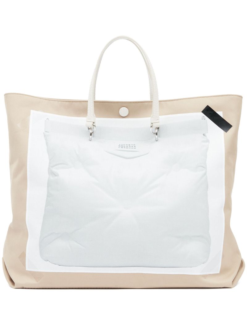 Neutral Glam Slam Trompe L'oeil Tote Bag