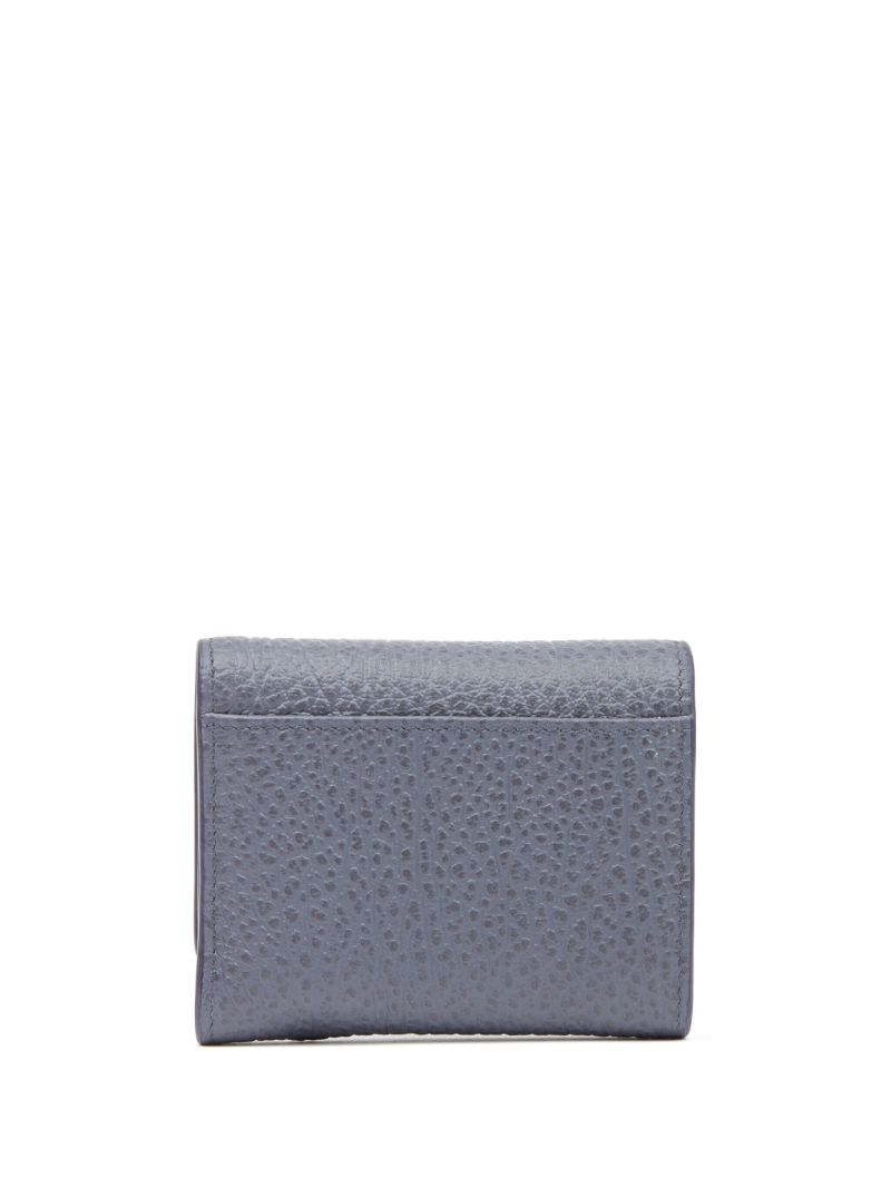 Blue Four Stitches Leather Wallet