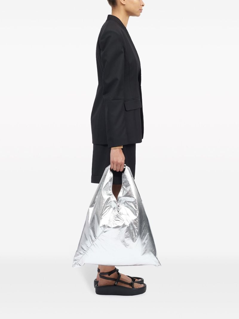 Silver-tone Japanese Tote Bag