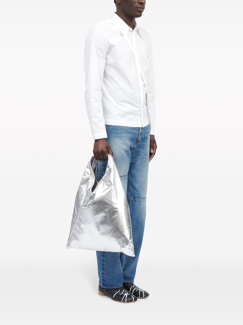 Silver-tone Japanese Tote Bag