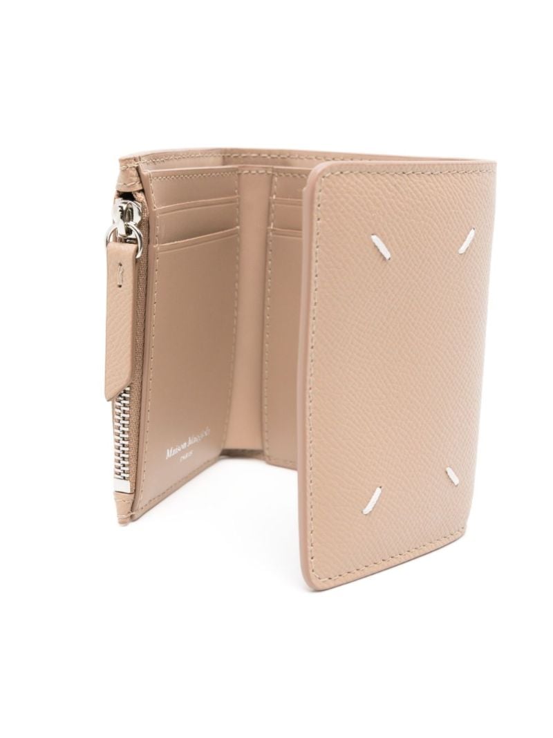 Neutral Four-stitch Leather Wallet
