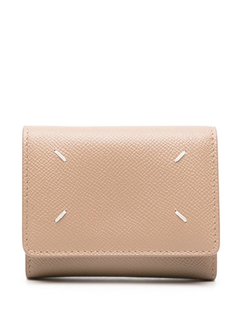 Neutral Four-stitch Leather Wallet