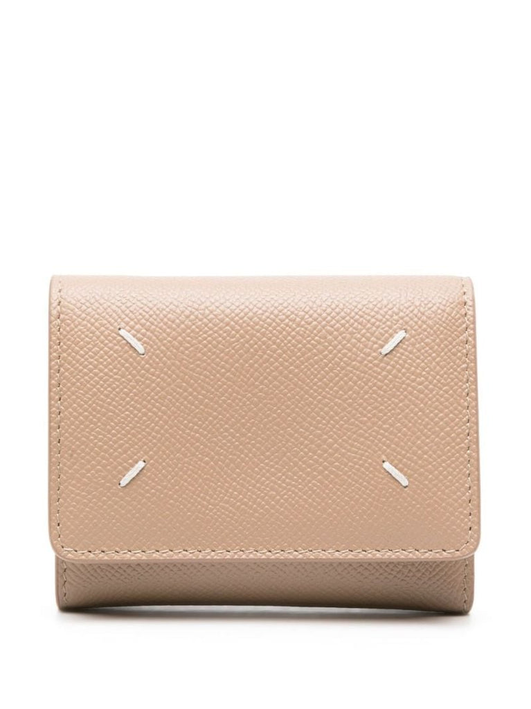 Neutral Four-stitch Leather Wallet