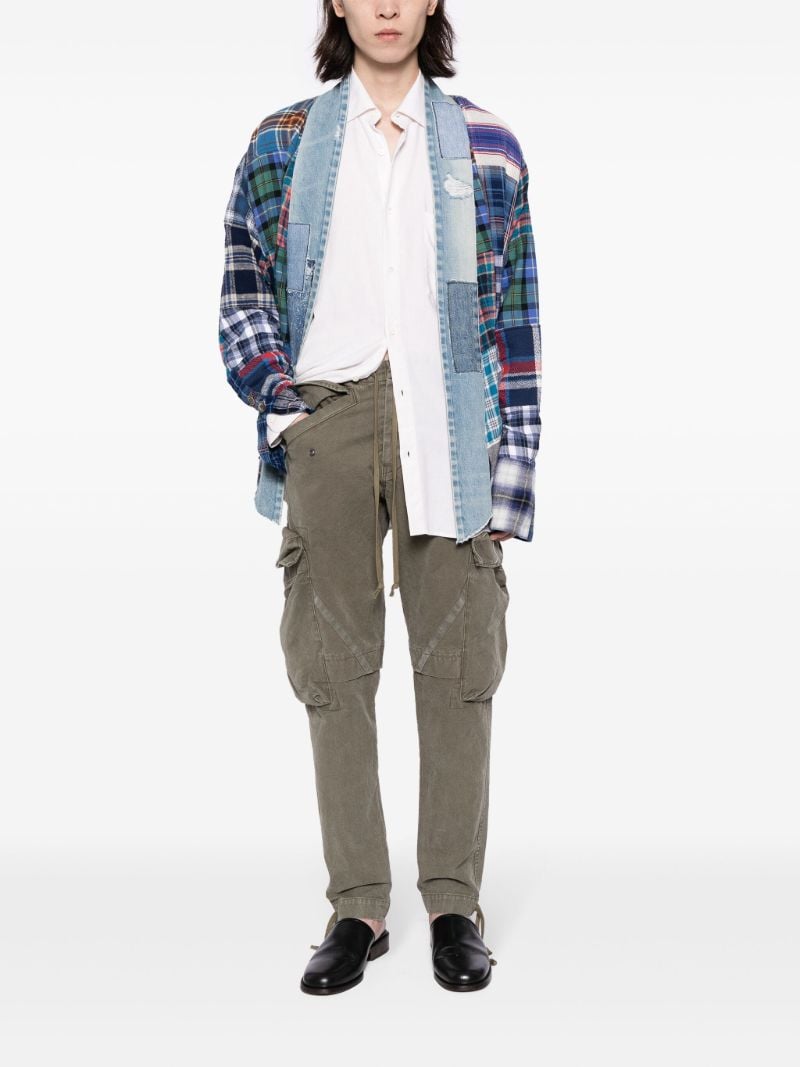 Green Tapered Cotton Cargo Trousers