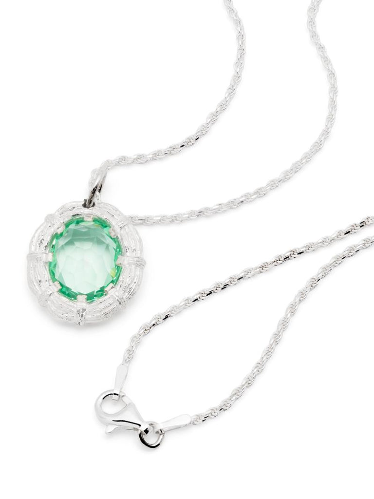 Sterling Silver Bound Willow Sapphire Necklace