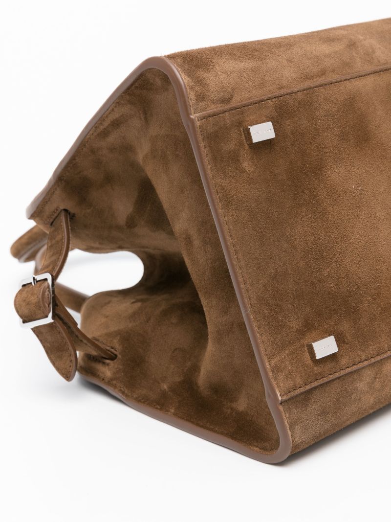 Brown Soft Margaux 10 Suede Tote Bag