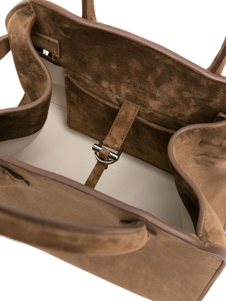 Brown Soft Margaux 10 Suede Tote Bag