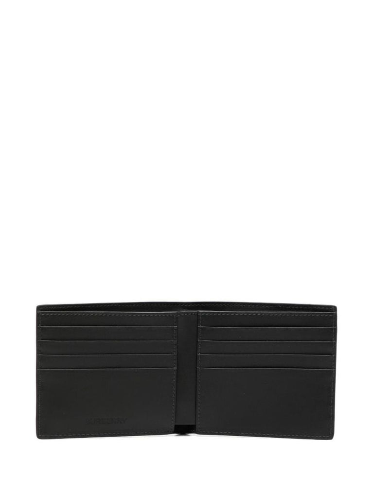Grey Check Print Bi-fold Wallet