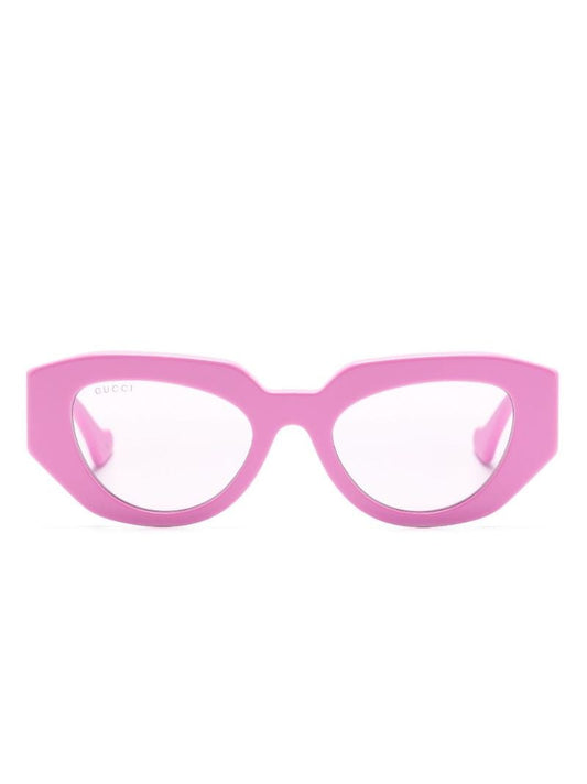 Pink Gene Gg Oval-frame Sunglasses