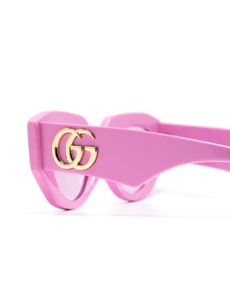 Pink Gene Gg Oval-frame Sunglasses