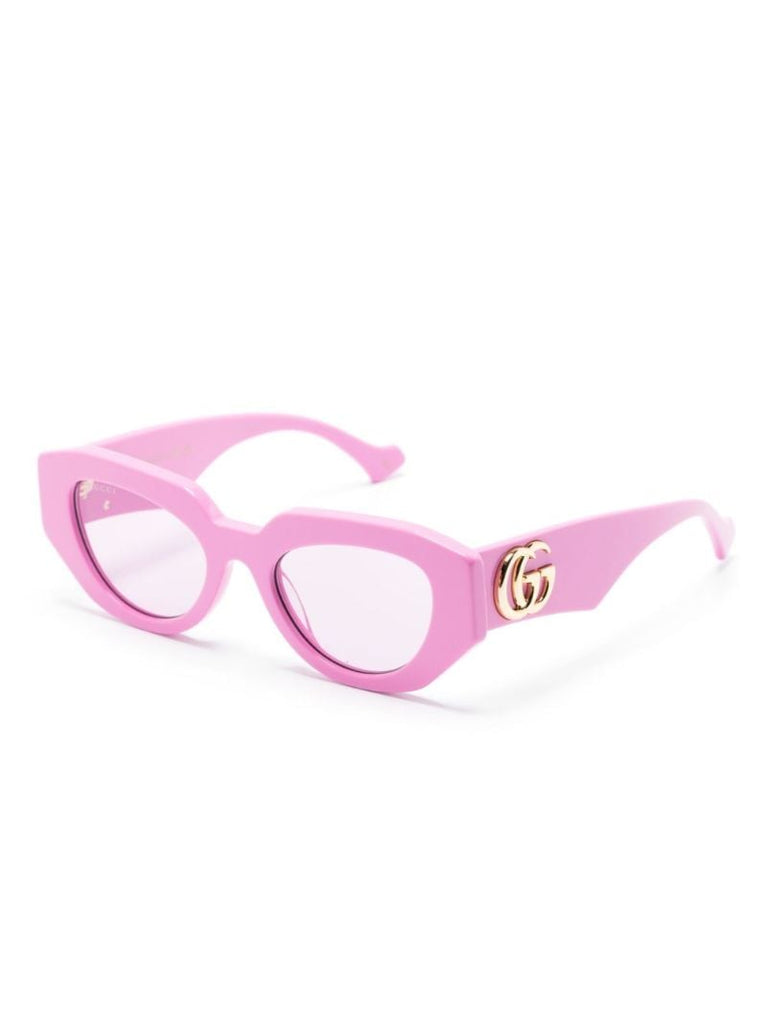 Pink Gene Gg Oval-frame Sunglasses