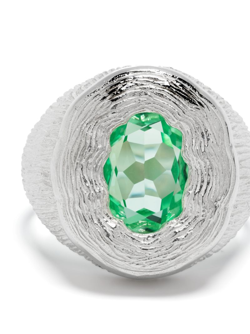 Sterling Silver Mirror Sapphire Ring